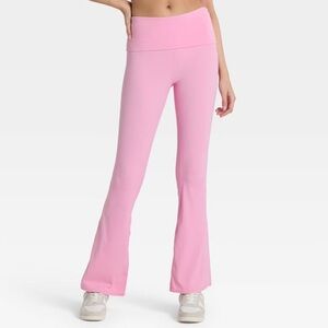 JoyLab Women’s Foldover Lilac Pink Flared Low Rise Leggings XL